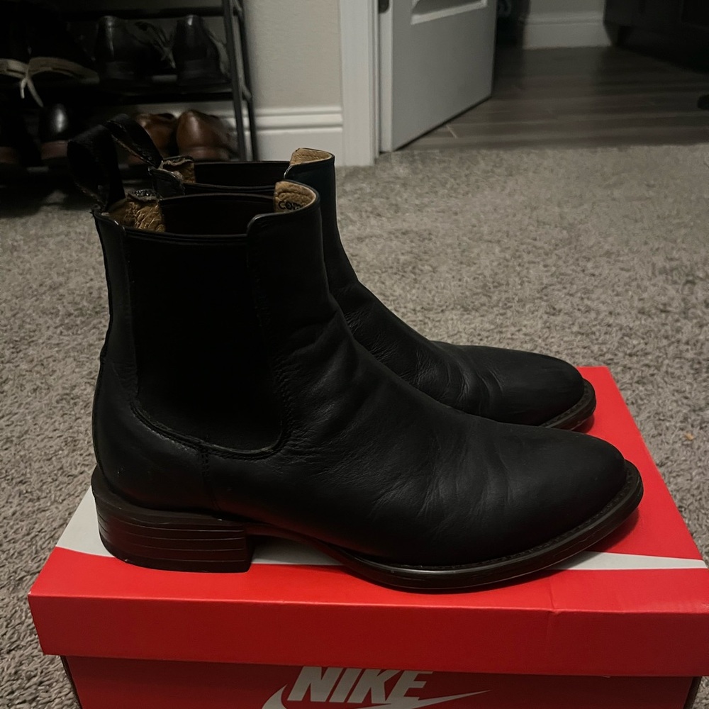 Cody James Leather Men's Black Chelsea Boots - Picture 3 of 6